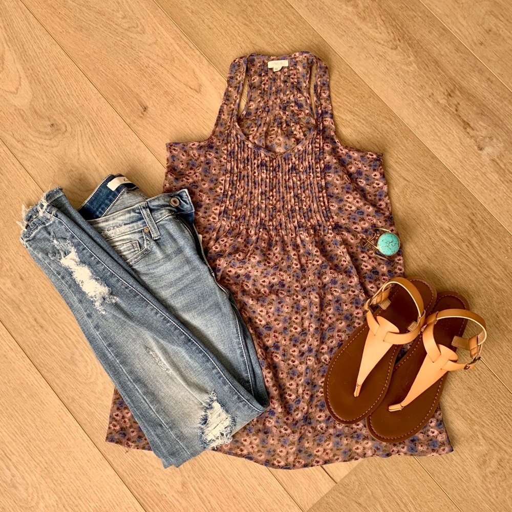 Aerie Racerback Floral Tank